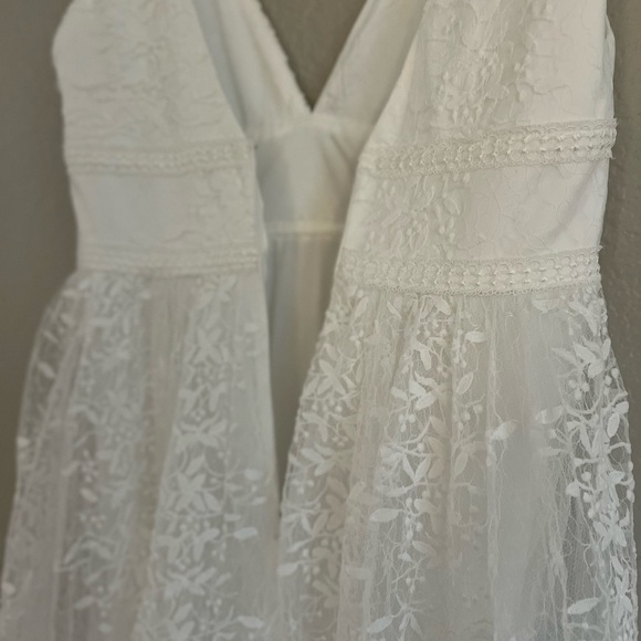 NWOT Sweetest Beloved White Mesh Embroidered Sleeveless Maxi Dress - Picture 7 of 8